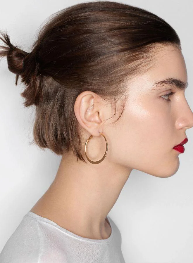 بارفوا مجموعة أقراط الحلقة الذهبية