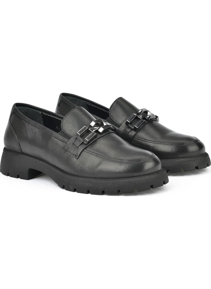 زيا , Women's Genuine Leather Shoes 14319Z44353 Black