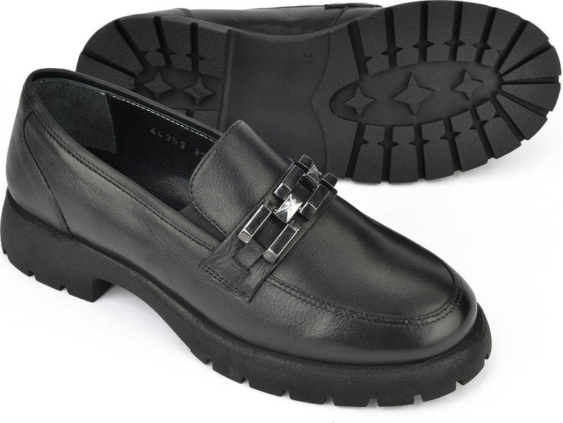 Ziya , Women's Genuine Leather Shoes 14319Z44353 Black  - Image 4