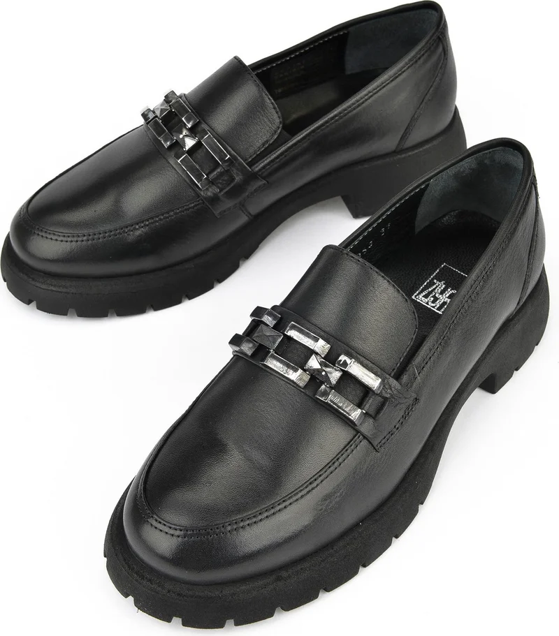 Ziya , Women's Genuine Leather Shoes 14319Z44353 Black