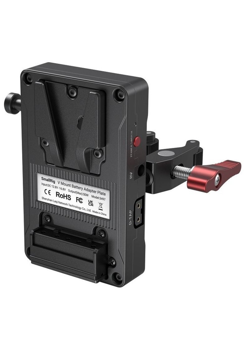 SMALLRIG - SmallRig 3497 V Mount Battery Adapter Plate with Super Clamp Mount - Image 1