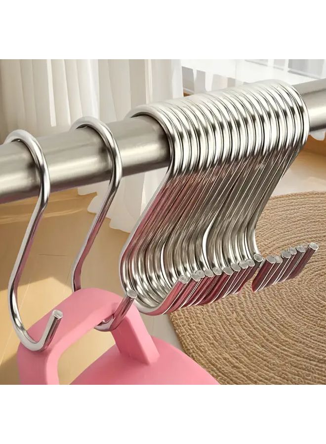 20pcs Golden S Shaped Metal Hooks Heavy Duty Non Slip Wall Hooks for Kitchen Wardrobe Garden - Image 3