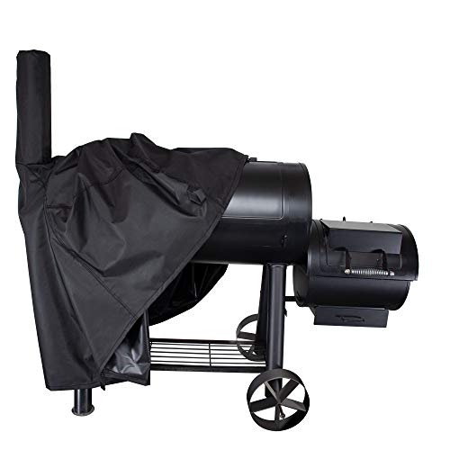iCover i COVER 66 Inch 600D Heavy Duty Water Proof Patio Outdoor Canvas Offset BBQ Barbecue Smoker Covers for Oklahoma Joe s Highland and Landmann Brinkmann Char-Broil Char-Griller - Image 5