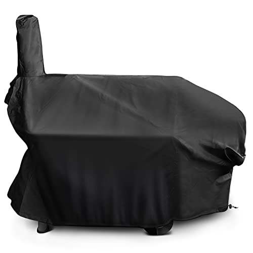 iCover i COVER 66 Inch 600D Heavy Duty Water Proof Patio Outdoor Canvas Offset BBQ Barbecue Smoker Covers for Oklahoma Joe s Highland and Landmann Brinkmann Char-Broil Char-Griller - Image 1