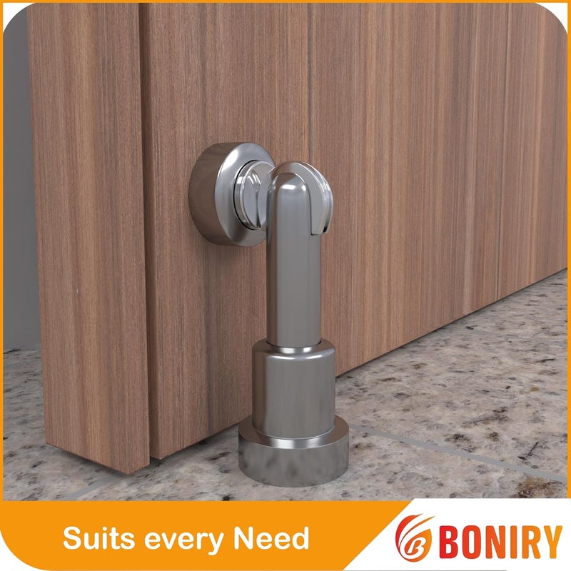 Boniry Boniry Premium Magnetic Door Stopper Durable Stylish Rustproof Protects Doors Strong Hold Easy Installation Perfect for Home Office Use 4 Satin Black  - Image 2