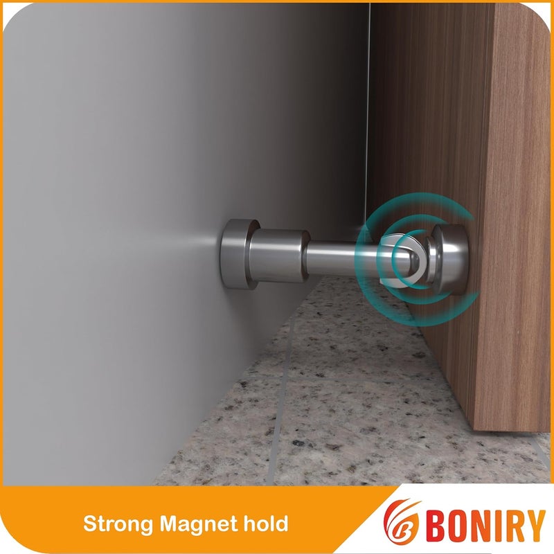 Boniry Boniry Premium Magnetic Door Stopper Durable Stylish Rustproof Protects Doors Strong Hold Easy Installation Perfect for Home Office Use 4 Satin Black  - Image 5