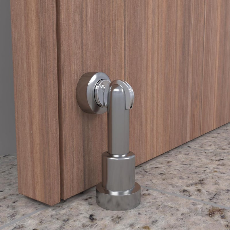 Boniry Boniry Premium Magnetic Door Stopper Durable Stylish Rustproof Protects Doors Strong Hold Easy Installation Perfect for Home Office Use 4 Satin Black  - Image 1