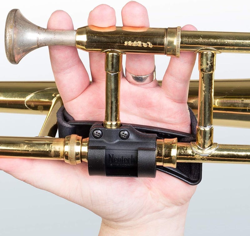 Neo Tech Trombone Hand Grip – Adjustable Neoprene Hand Support for Bass Trombone | Ergonomic Grip Rest for Comfort & Control – Black, Made in USA - Image 3