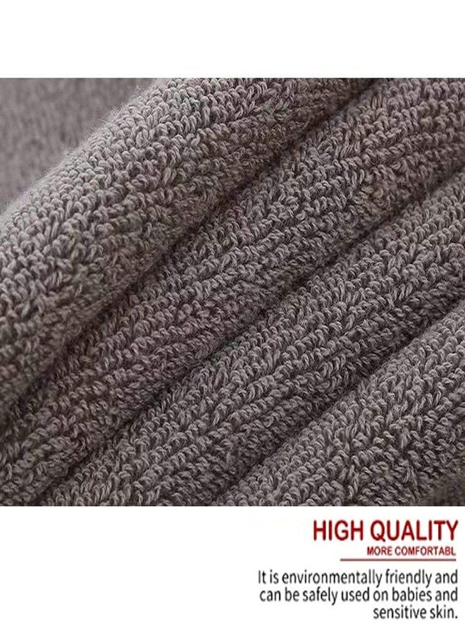 RUIBOLU Hand Towels for Bathroom - Cotton Ultra Soft Highly Absorbent Hand Towel 2 Set, Size 14" x 30" Home Bathroom Hand Towels for Bath, Hand, Face, Gym Towel (Gray) - Image 5