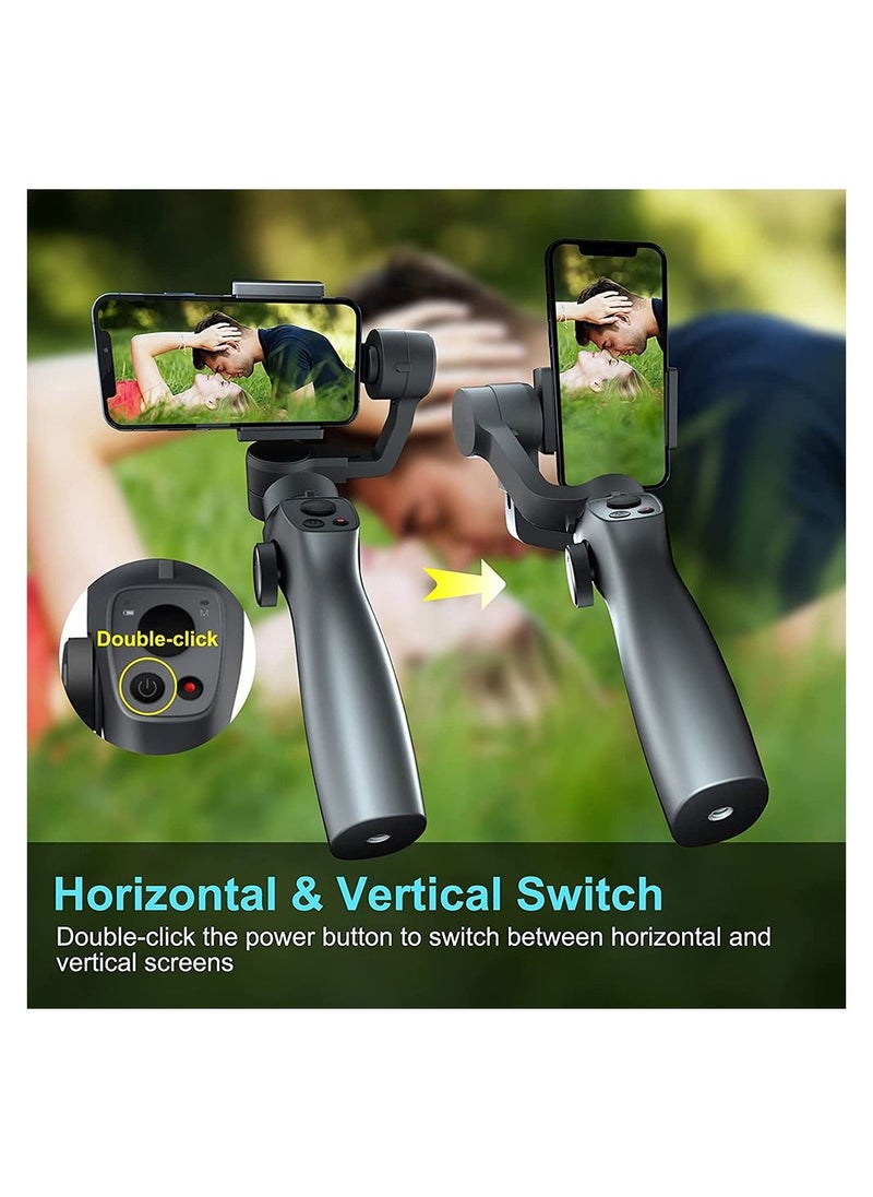 FUNSNAP - Funsnap Capture 2s Smartphone Camera Stabilizer 3 Axis Handheld Gimbal Stabilizer Bluetooth Connection Selfie Stick Anti-shake High Stability Action Camera Long Battery Life - Black - Image 1