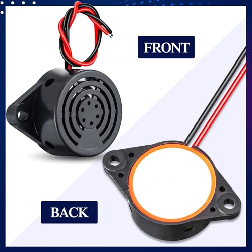Geiserailie 15 Pcs DC 3-24V 95 dB Electronic Buzzer Active Piezo Buzzer Alarm Sounder Continuous Sound Beep, Black - Image 5