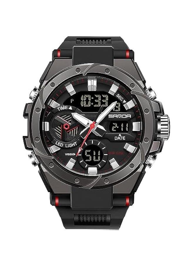 Mens Digital Analog Watches for Men, Men's Sports Outdoor Watch Military Tactical Big Face Wristwatch with Alarm Water Shock Resistant Date Dual Display Stopwatch - pzsku/ZD872A4C051A56D4034E4Z/45/_/1739791973/fde0177e-dc7a-4423-99c6-55c86639eec2