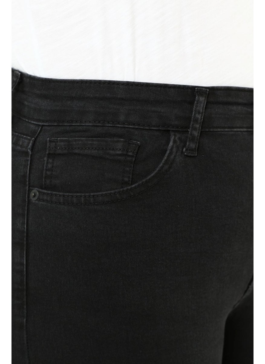 Cedy Denim - WOMEN PLUS SIZE HIGH WAIST LYCRA SLIMFIT JEANS SHORTS-C606 - Image 1