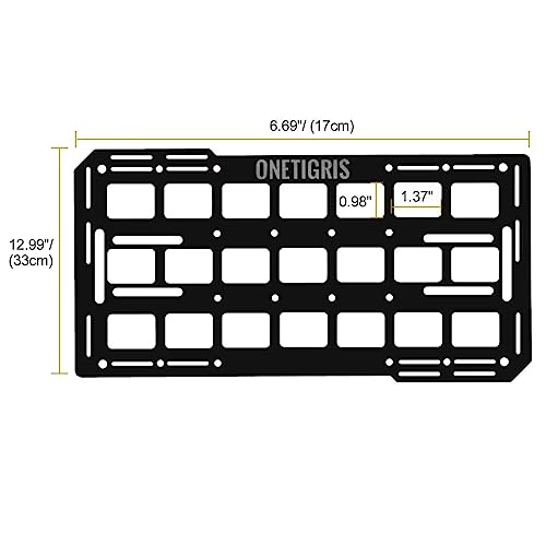 OneTigris Molle Visor Organizer, Fiberglass Rigid MOLLE Panel, Tactical Versatile Car Sun Visor Organizer Interior Accessories Holder for Vehicle, SUV, Trucks - Image 4