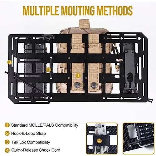 OneTigris Molle Visor Organizer, Fiberglass Rigid MOLLE Panel, Tactical Versatile Car Sun Visor Organizer Interior Accessories Holder for Vehicle, SUV, Trucks - Image 5