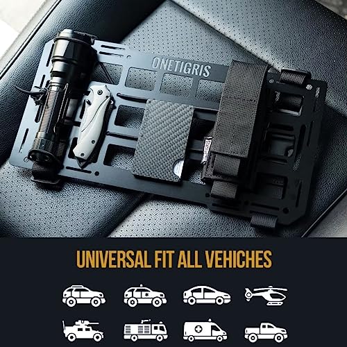 OneTigris Molle Visor Organizer, Fiberglass Rigid MOLLE Panel, Tactical Versatile Car Sun Visor Organizer Interior Accessories Holder for Vehicle, SUV, Trucks - Image 3