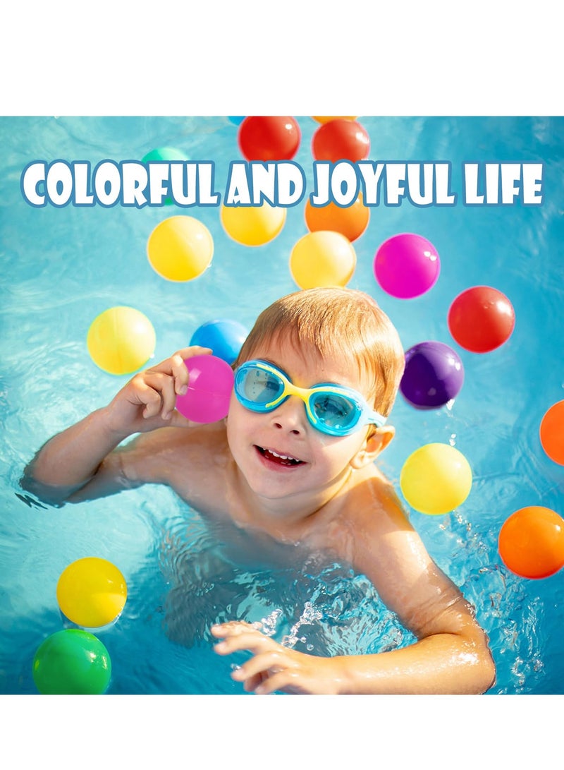 DURKU 100 Soft Plastic Ball Pit Balls, Soft and Colorful Plastic Ocean Balls, Plastic Toy Balls for Kids, Ideal Baby Toddler Ball Pit, Kids Birthday Party Supplies - Image 3