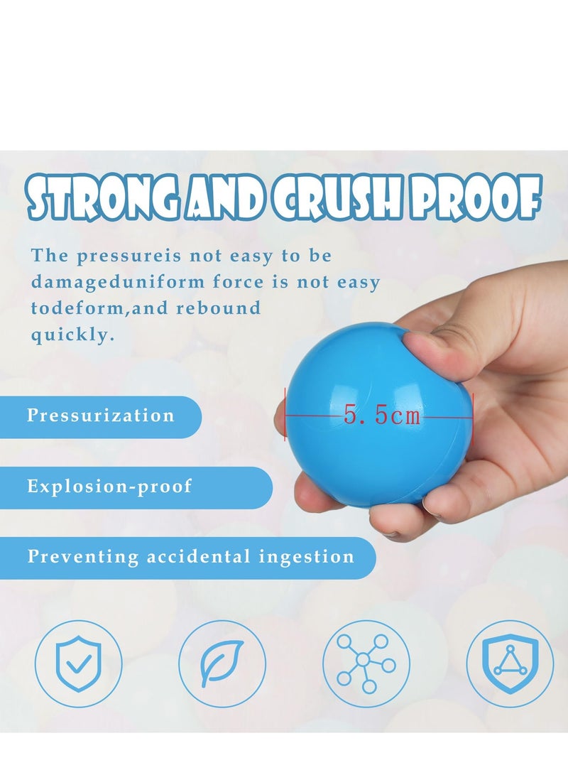 DURKU 100 Soft Plastic Ball Pit Balls, Soft and Colorful Plastic Ocean Balls, Plastic Toy Balls for Kids, Ideal Baby Toddler Ball Pit, Kids Birthday Party Supplies - Image 4