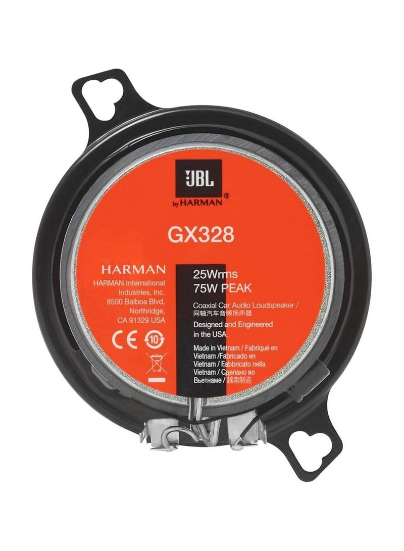 JBL GX328 3.5" Coaxial Car Audio Speakers - Nominal Power 25W, Peak Power 75W - Image 2