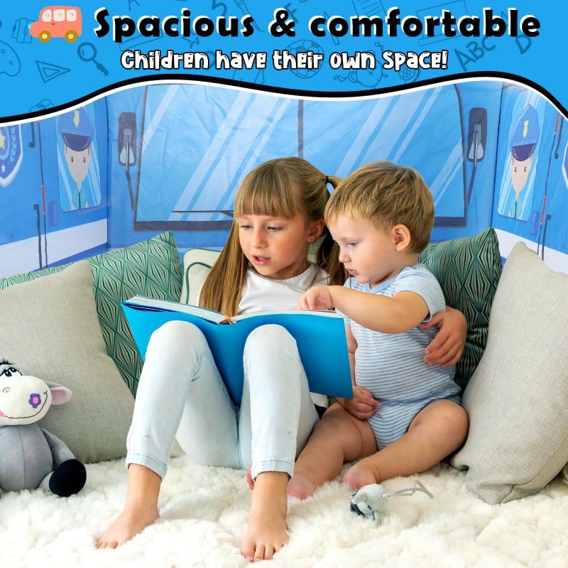 Britik Pop Up Play Tent for Kids Aged 3-5 Years Old Boys and Girls : Police Car Playhouse Toy Play Tents for Toddlers 3-5 Kids Tent Indoor Outdoor Playhouse Toys for 3 + Year Old, Police Car - Image 4