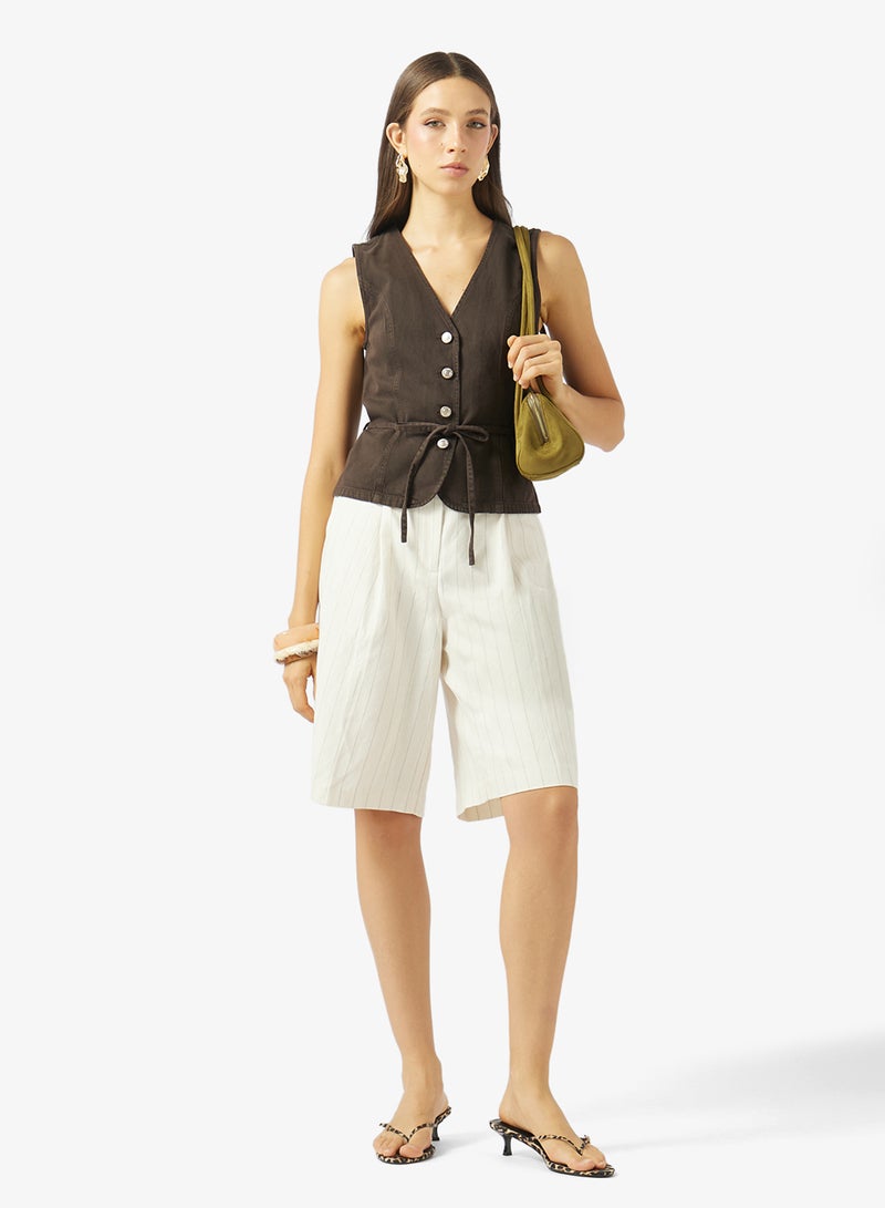 ONLY Sleeveless Belted Waistcoat - Image 4