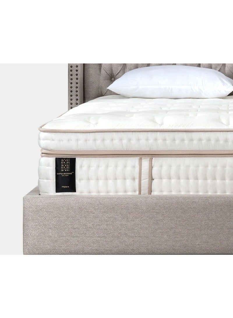 SAPSA BEDDING Melara Plush Mattress with Pocket Coils Latex and Visco Foam Breathable Natural White - Image 1