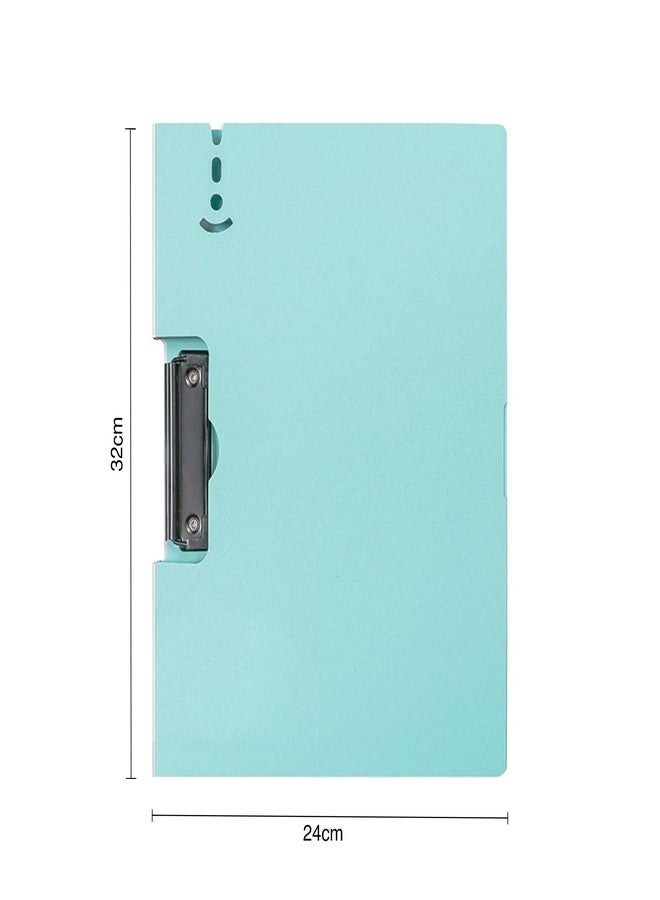 oddpod™ Horizontal A4 Clipboard, Semi-Hard Writing Board/Clip Pad Holder with Outer Cover/Multi-Function Plastic Document Paper Storage File Folder for Students & Professionals - Mint Green - Image 3