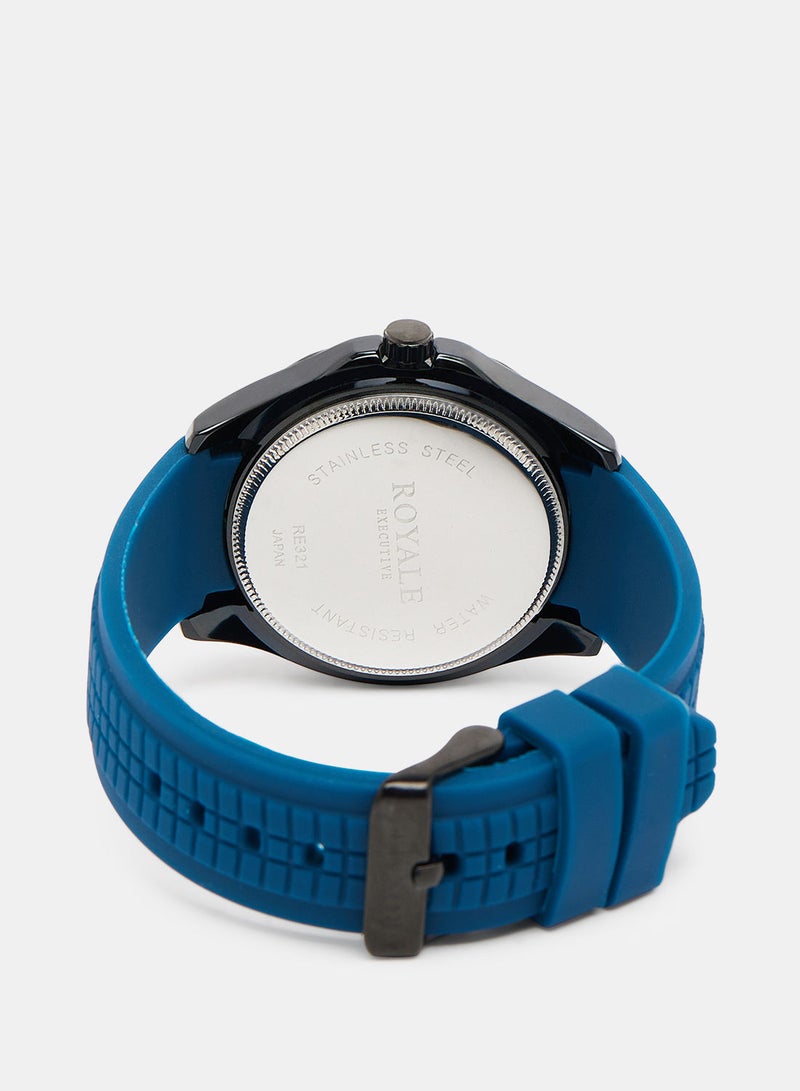 Royale Executive Men's Classic Rubber Strap Watch - Image 2