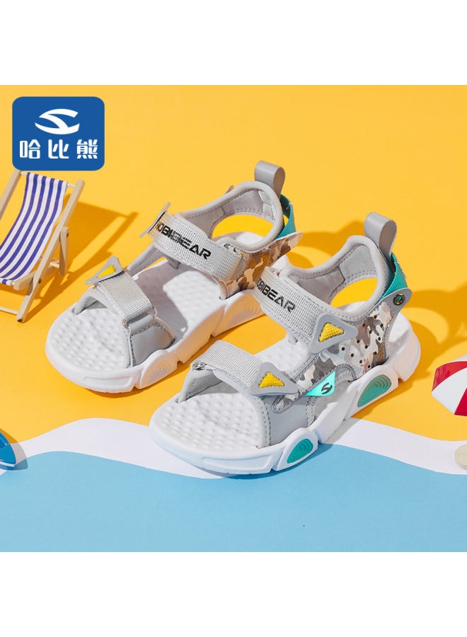 Habib Bear Children's Shoes For Boys And Girls, Summer Open-toe Beach Shoes, Breathable, Casual, Lightweight Sports Sandals, One-piece Dropshipping For Young Children