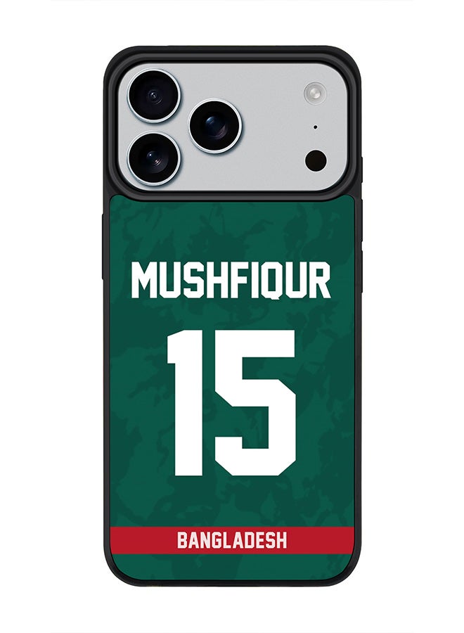 Stylizedd iPhone 17 Pro Max Case, [Compatible with MagSafe] Slim Magnetic cover Phone Case iPhone 17 Pro Max -Bangladesh Mushfiqur Rahim, Jersey No 15 - Image 1