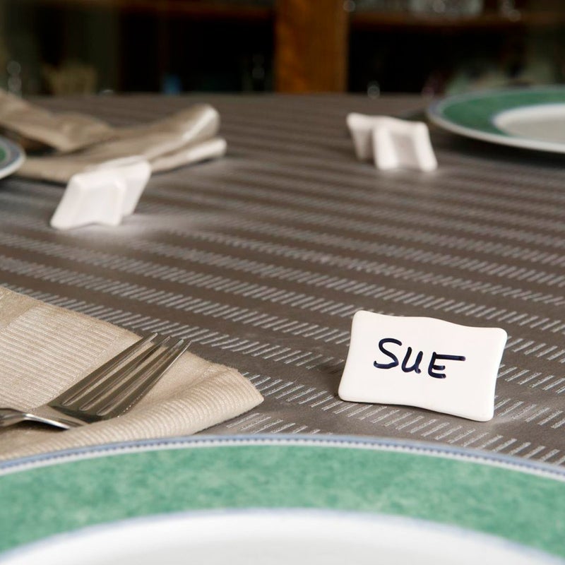 Evelots Classic Porcelain Place Cards - Set of 6 - Image 5