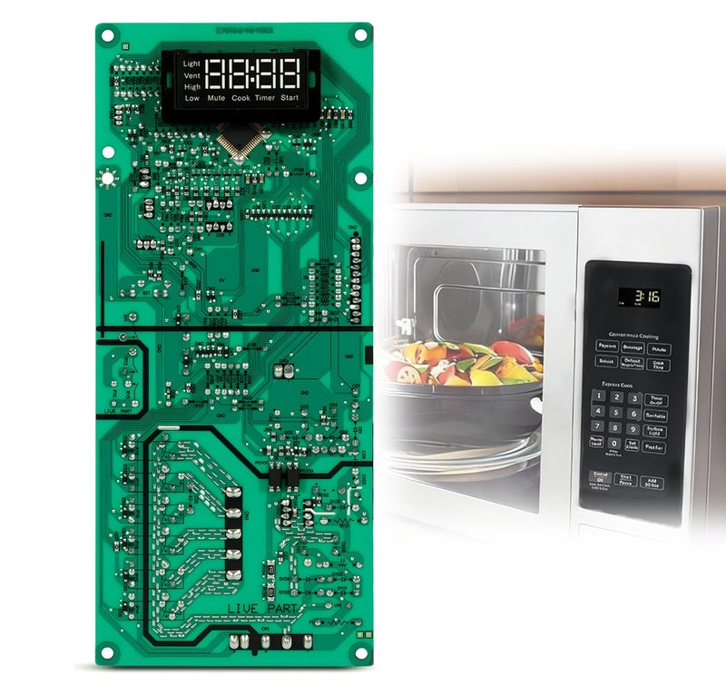 Dilomber for GE WB27X29801 Microwaves Control Board White LED Fits for GE Microwaves JNM3163RJ5SS JVM3162RJ5SS Replaces WB27X38153 4586374 AP6327864 PS12299300 Microwaves Parts, 1 Year Worry-Free - Image 1