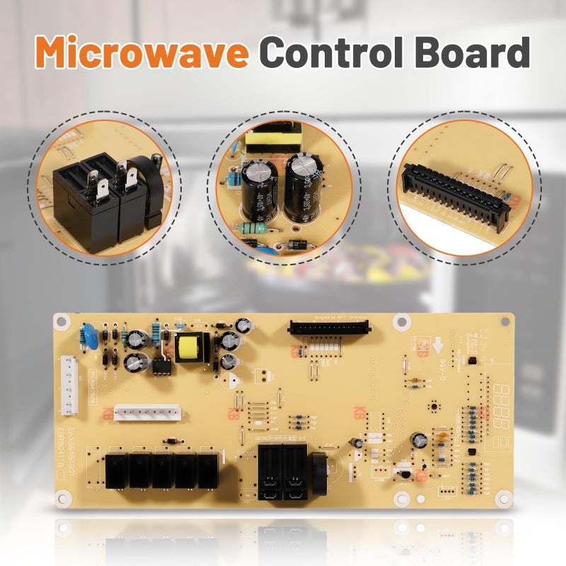 Dilomber for GE WB27X29801 Microwaves Control Board White LED Fits for GE Microwaves JNM3163RJ5SS JVM3162RJ5SS Replaces WB27X38153 4586374 AP6327864 PS12299300 Microwaves Parts, 1 Year Worry-Free - Image 2