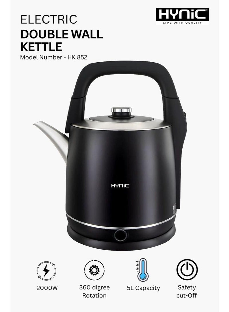 هاينك غلاية كهربائية مزدوجة الجدار – 5 لتر غليان سريع عالي السعة (2000 واط) - Image 1