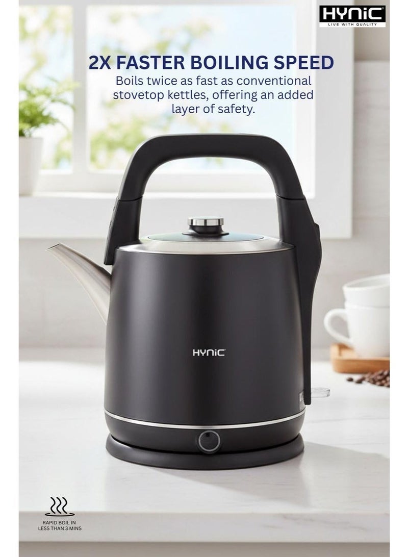 HYNIC HK852 Electric Tea Kettle 5 Liter Large Capacity 2000W Double Wall Stainless Steel Kettle with Cool Touch Handle & Overheat Safety - Image 5
