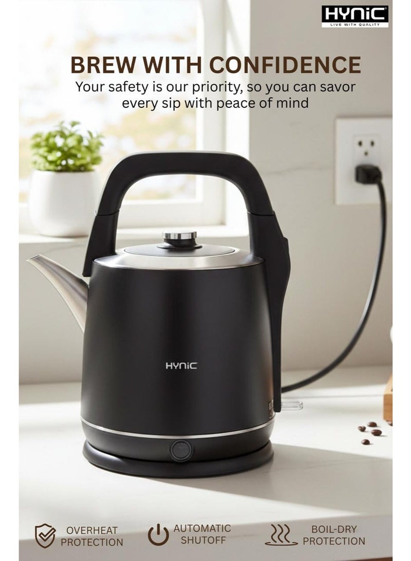 HYNIC HK852 Electric Tea Kettle 5 Liter Large Capacity 2000W Double Wall Stainless Steel Kettle with Cool Touch Handle & Overheat Safety - Image 2