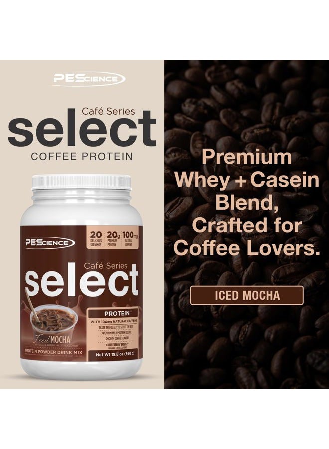 PEScience Select Cafe Protein Coffee Flavored Powder, Iced Mocha, 100mg Caffeine, 20g Iced Protein Coffee Powder or Creamer, 20 Servings - Image 2
