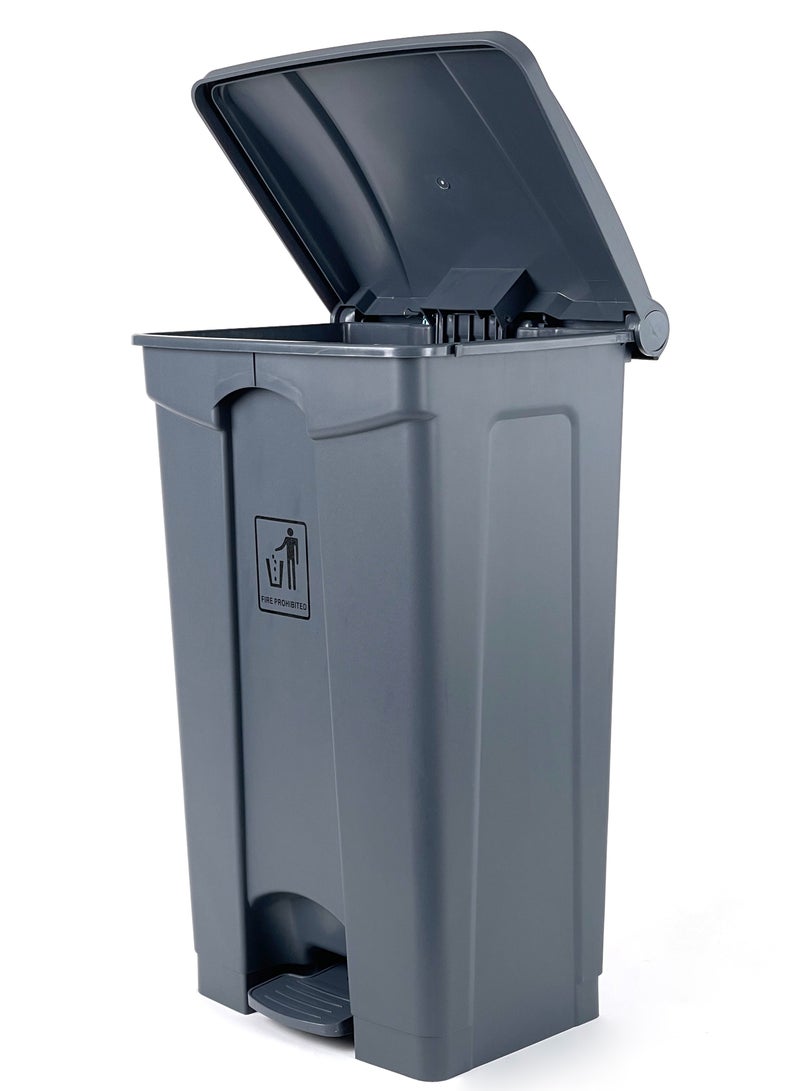 Gator Step Trash Bin | Plastic Matte Finish | Functional Waste & Garbage Waste Bin | Suitable For Homes, Villas, Large Areas & Communal Spaces | Grey | 87 Liters - Image 2