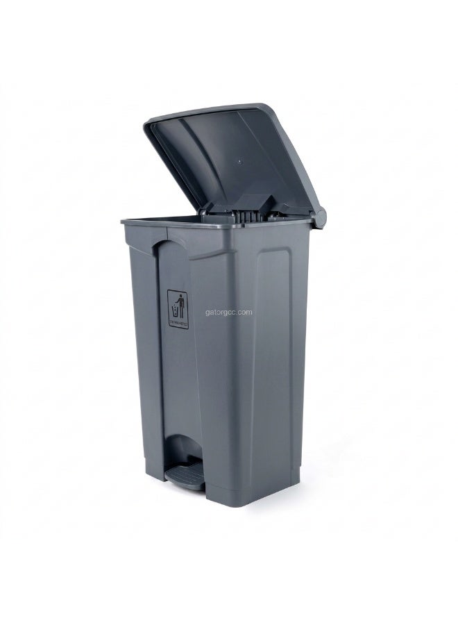 EK Bins Step Trash Bin | Plastic Matte Finish | Functional Waste & Garbage Waste Bin | Suitable For Homes, Villas, Large Areas & Communal Spaces | Grey | 87 Liters - Image 1