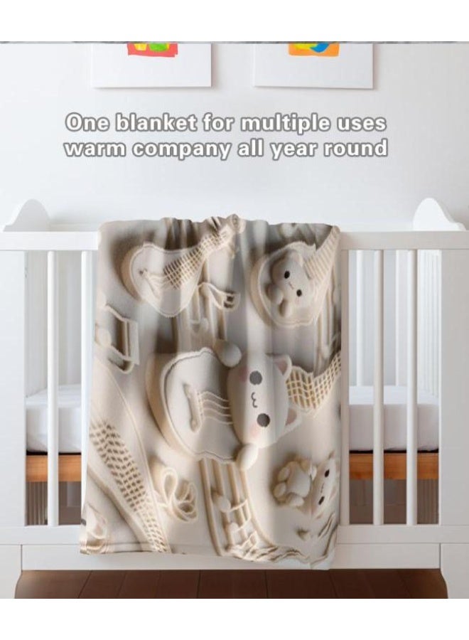 عام بطانية رقيقة من الفانيلا (دافئة ومريحة، ومناسبة للنوم واستخدام الألعاب وإزالة الغبار ومقاومة للرمل) 150 سم * 200 سم - 379 - Image 1