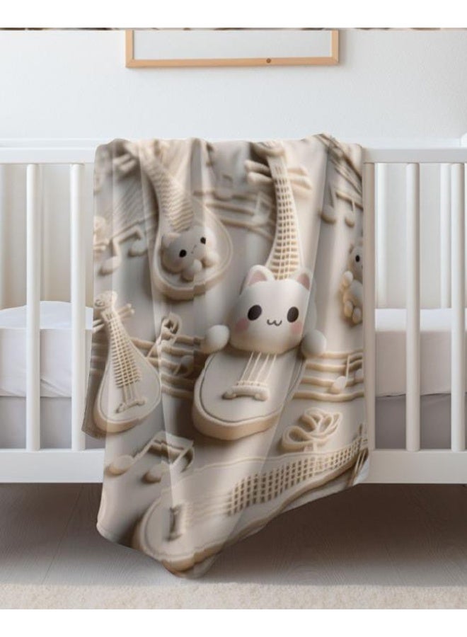 عام بطانية رقيقة من الفانيلا (دافئة ومريحة، ومناسبة للنوم واستخدام الألعاب وإزالة الغبار ومقاومة للرمل) 150 سم * 200 سم - 379 - Image 5