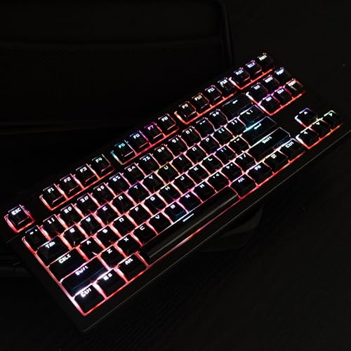 Mintcaps Keycaps, Crystal Jelly Black Keycaps, Shine Through Translucent Custom Keyboard Keycap Set 134Keys, OEM Profile Keyboard Key caps for 60%/65%/75%/80%/100% Cherry Gateron MX Mechanical - Image 3