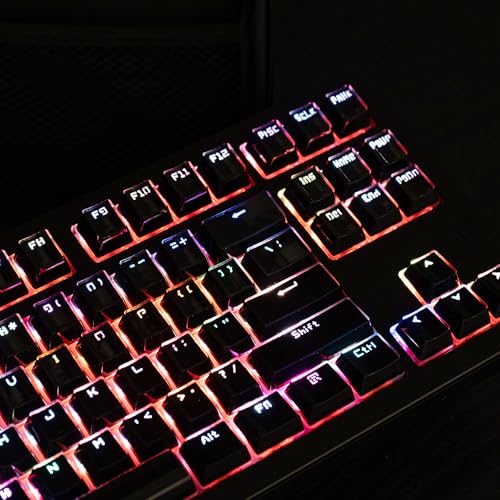 Mintcaps Keycaps, Crystal Jelly Black Keycaps, Shine Through Translucent Custom Keyboard Keycap Set 134Keys, OEM Profile Keyboard Key caps for 60%/65%/75%/80%/100% Cherry Gateron MX Mechanical - Image 4