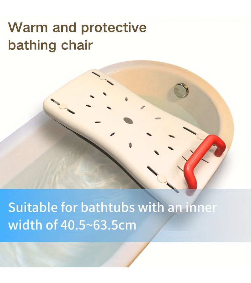 White Shower Board Non Slip Bath Stool 440LB Capacity for Seniors - Image 4