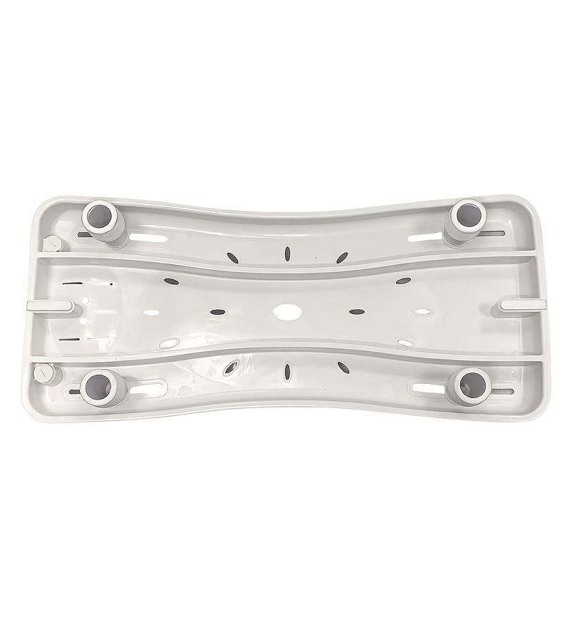 White Shower Board Non Slip Bath Stool 440LB Capacity for Seniors - Image 2