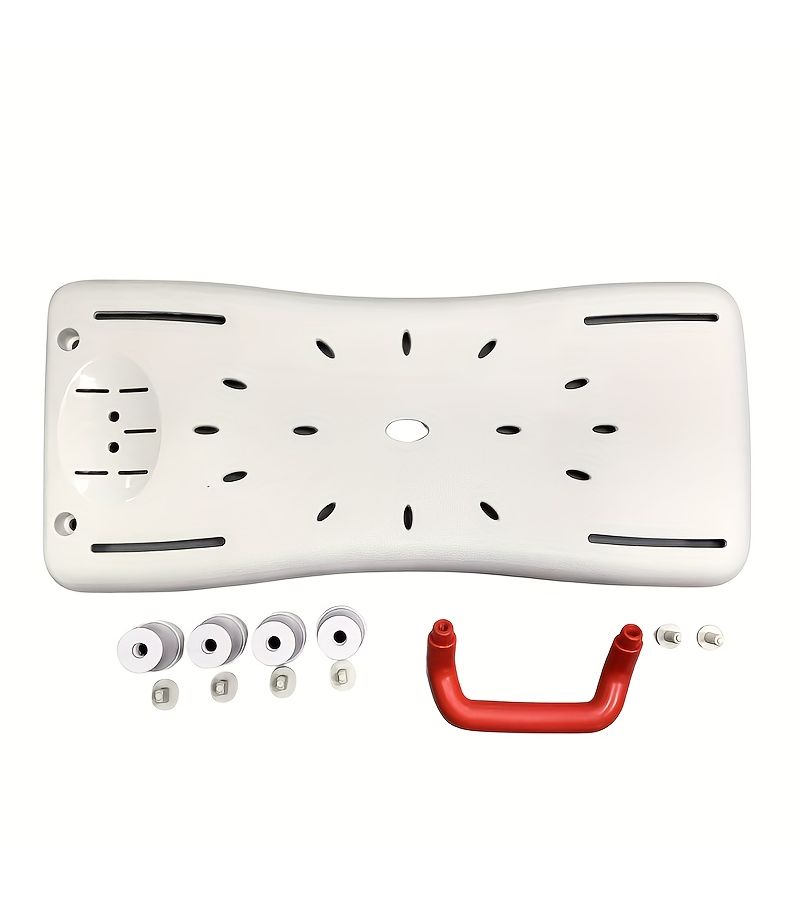 White Shower Board Non Slip Bath Stool 440LB Capacity for Seniors - Image 3