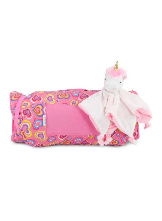 Emily Rose Nap Slumber Cot Mat for Toddlers, Toddler Girls Travel Sleep Nap Mat for Preschool and Daycare with Pillow and Attached Blanket, Sleeping Mats for Kids with Bonus Unicorn Toy | USA Business - Image 4