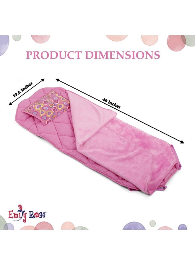 Emily Rose Nap Slumber Cot Mat for Toddlers, Toddler Girls Travel Sleep Nap Mat for Preschool and Daycare with Pillow and Attached Blanket, Sleeping Mats for Kids with Bonus Unicorn Toy | USA Business - Image 2