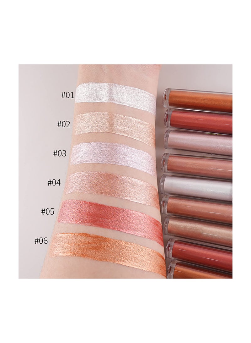 Liquid Glitter Eyeshadow - Quick-Drying, Non-Sticky Shimmer Cream for Long-Lasting, Waterproof, Blendable Brightening Highlighter Makeup. Perfect for a Shiny Eye Look! - Image 2