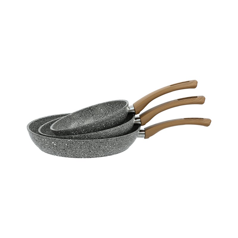 ألبرتو طقم مقالي جرانيت 3 قطع باللون الرمادي من البرتو - Image 2